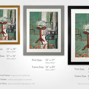 Henri Matisse Druck: Das Fenster (Premium Giclée Kunstdruck moderne abstrakte grüne Innenmalerei) Wandkunst / Wohnkultur mit oder ohne Rahmen verfügbar Bild 4