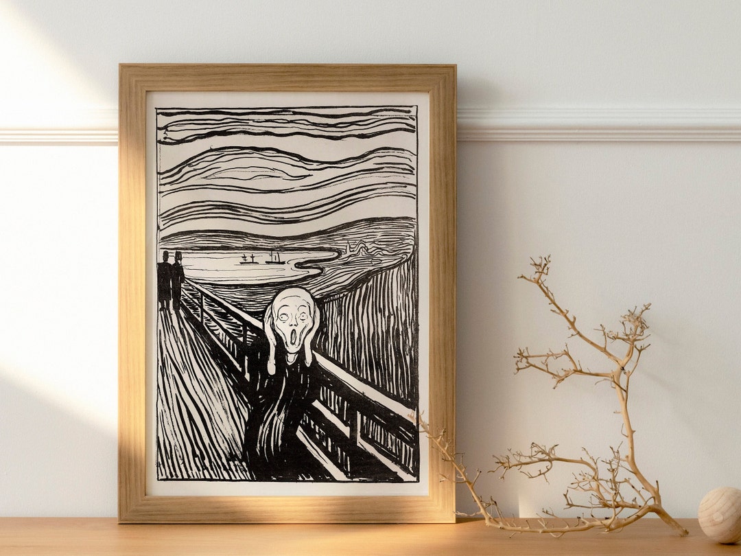 Edvard Munch - L'Urlo - Quadro Stampa Su Tela, Poster, Tavola
