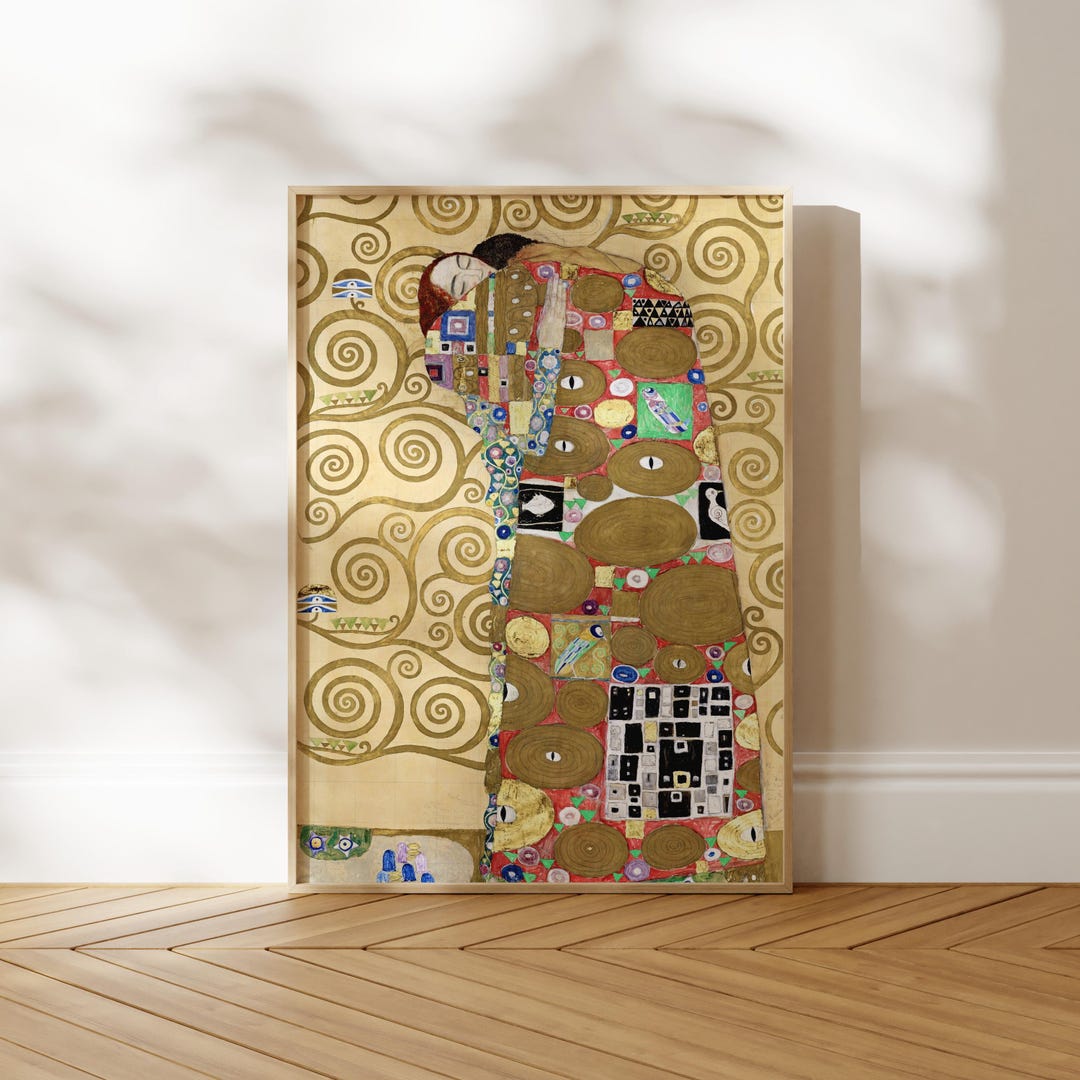 WISH クリムト Gustav Klimt 抱擁 コロタイプ 30号大 大作 〇ウィーン