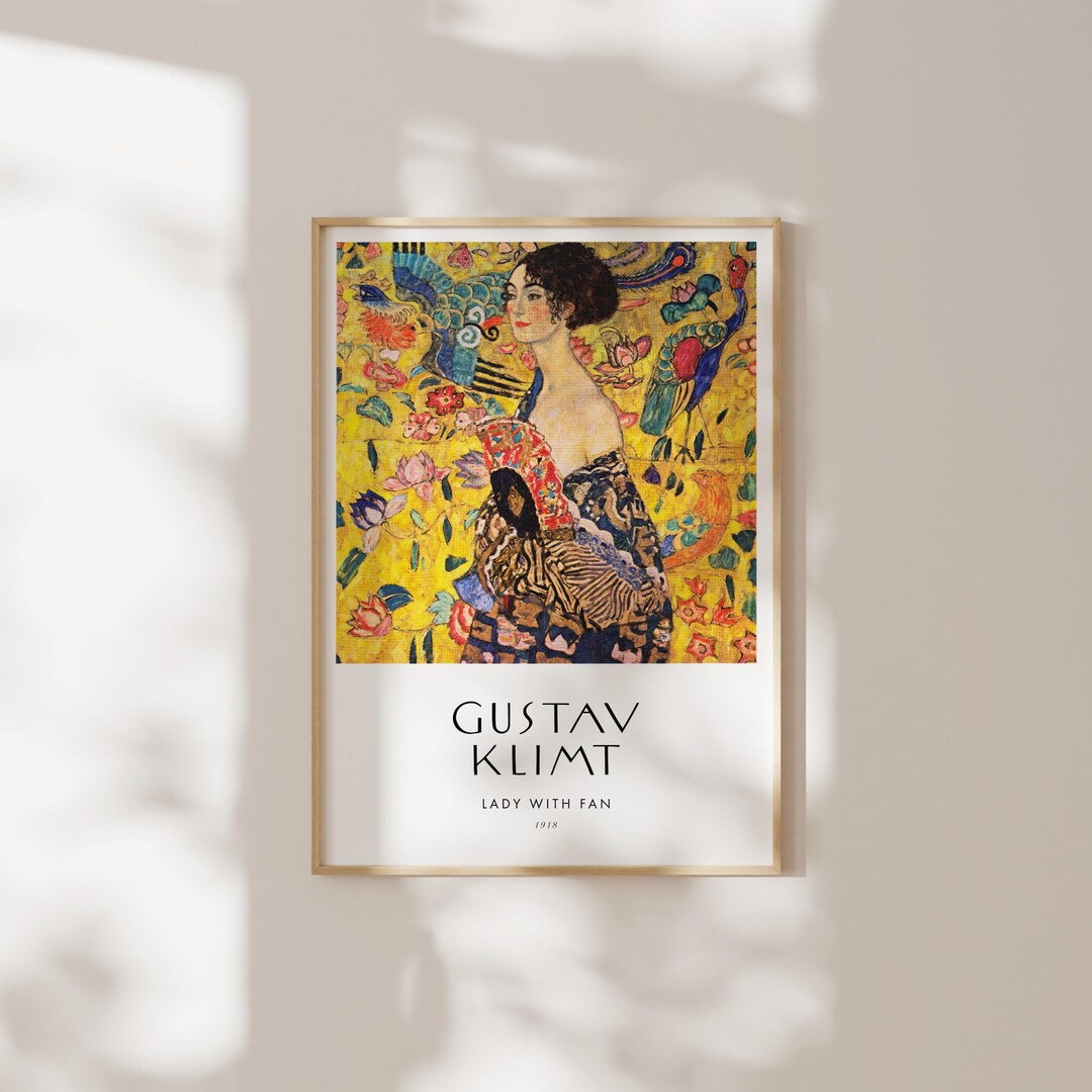 Gustav Klimt Poster: Lady With Fan (premium Giclée Art Print of Classic ...
