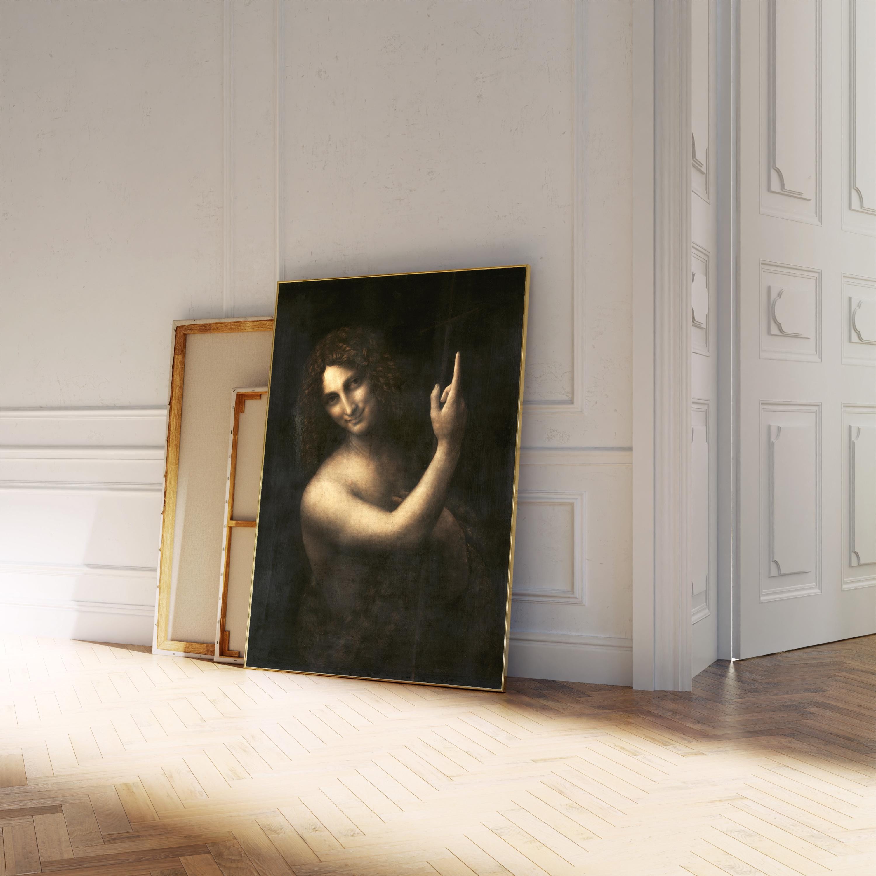 レオナルド・ダ・ヴィンチの版画：洗礼者聖ヨハネ（イタリア