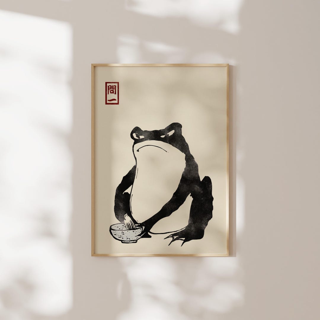 Japanese Art: Frog Print by Matsumoto Hoji (premium Giclée Art