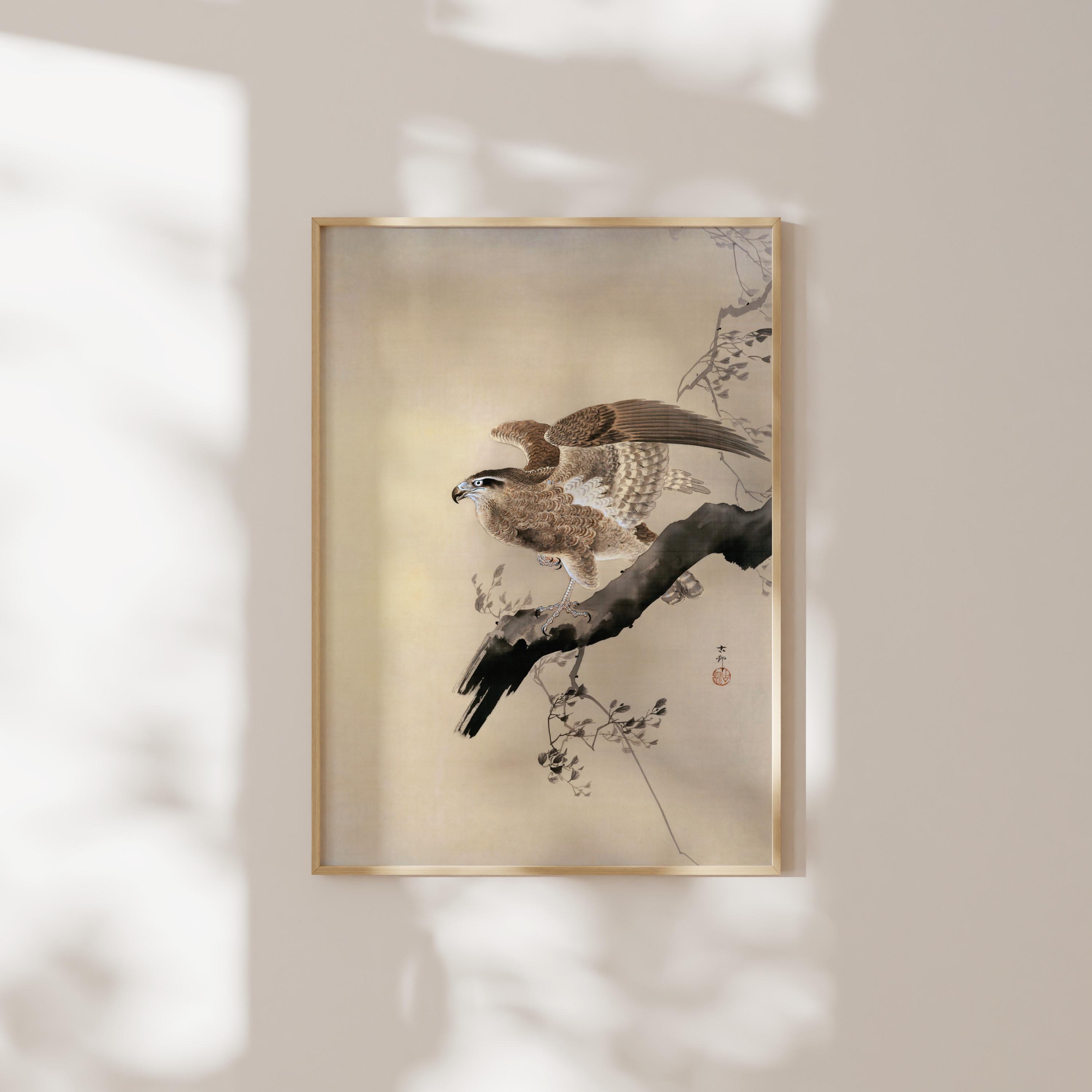 Japanese Hawk Painting - Etsy