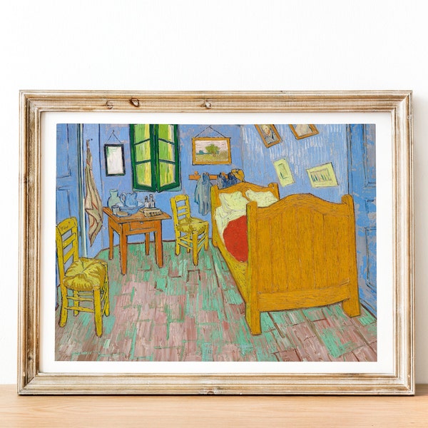 Vincent Van Gogh Print: The Bedroom (Premium Giclée Art Print of Classic Interior Painting) Wall Art / Home Decor available Framed