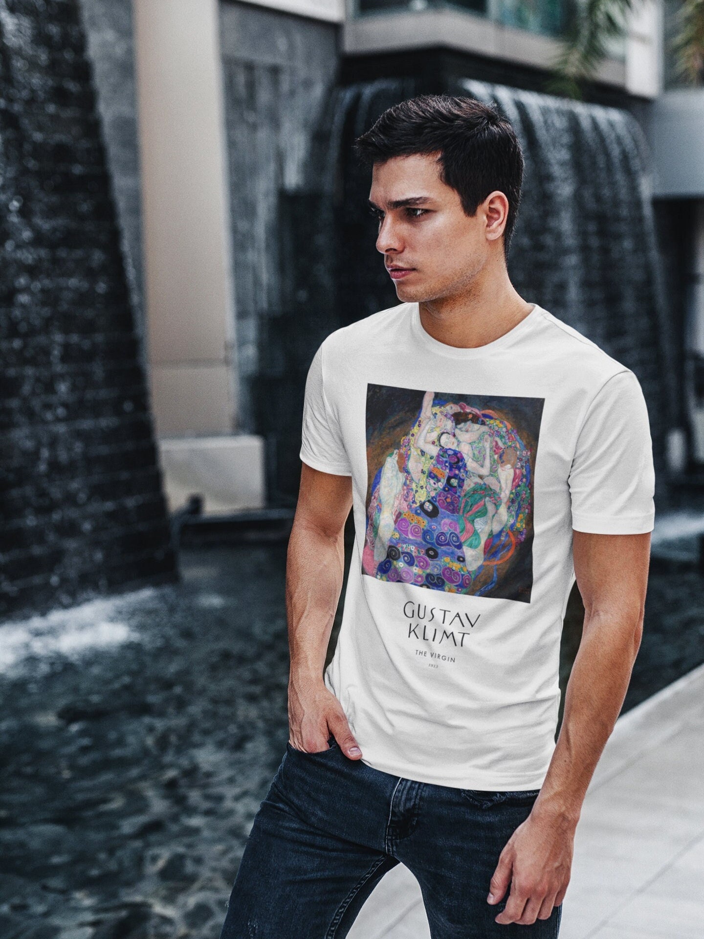 Gustav Klimt T-shirt: the Virgin (100% Organic Ringspun Combed 