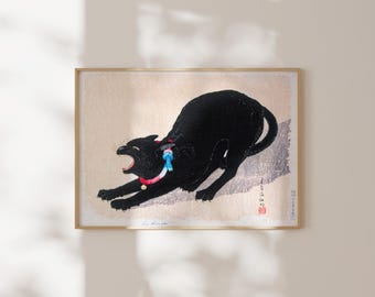 斎藤清作「二匹の猫」版画：日本の木版画 - Etsy 日本