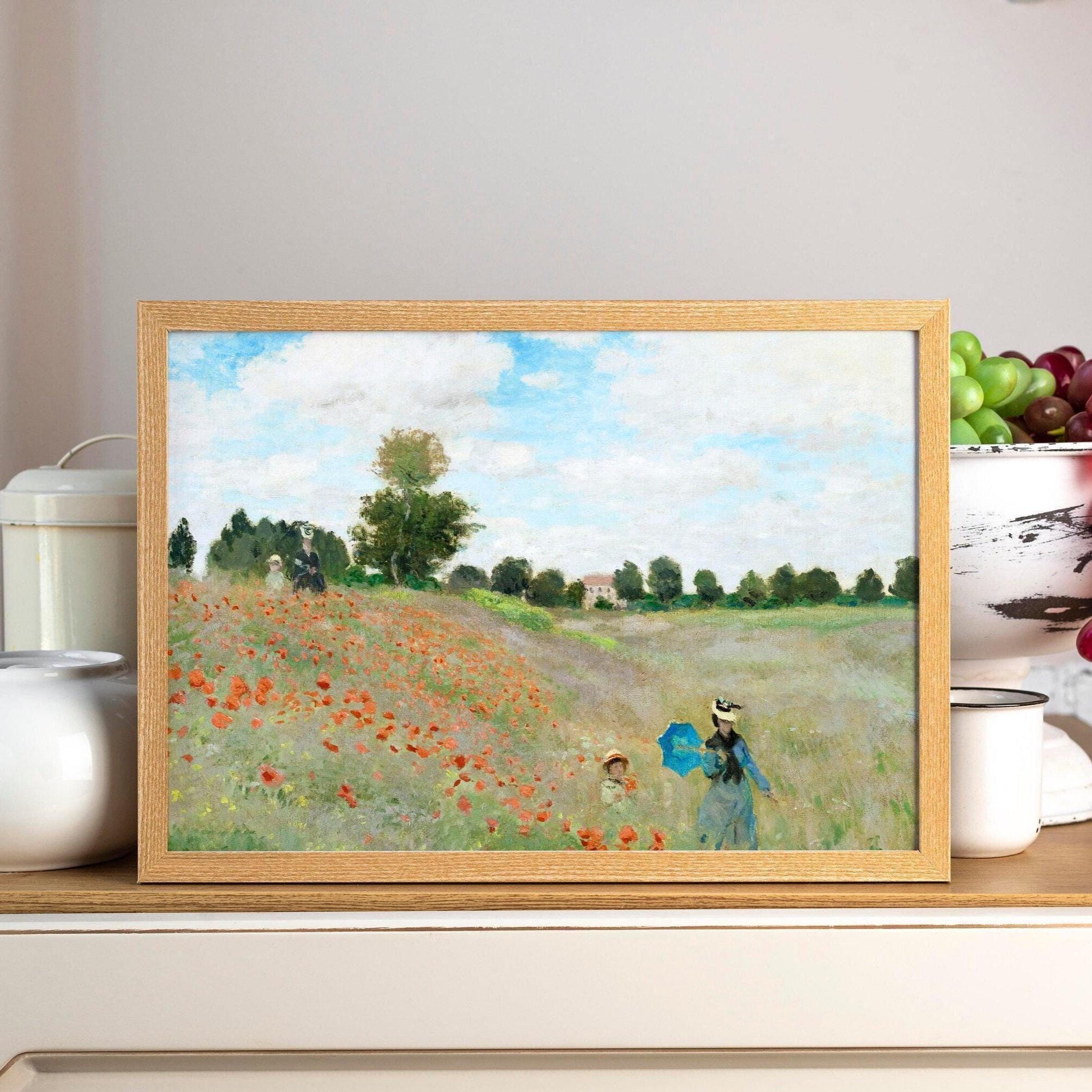 Claude Monet Print: the Poppy Field Near Argenteuil (premium Giclée Art ...