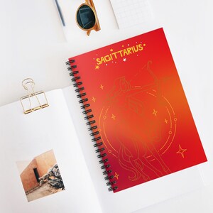 Sagittarius Spiral Notebook, Astrological Journal, Gift for Sagittarius, Astrology Supplies, Cute Notebooks for Students