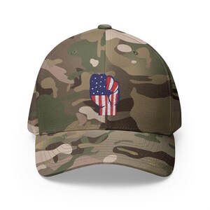 Patriotic Embroidered Cap | Freedom Fist Hat, American Flag Hat, Summer Accessory, Gift for Activists