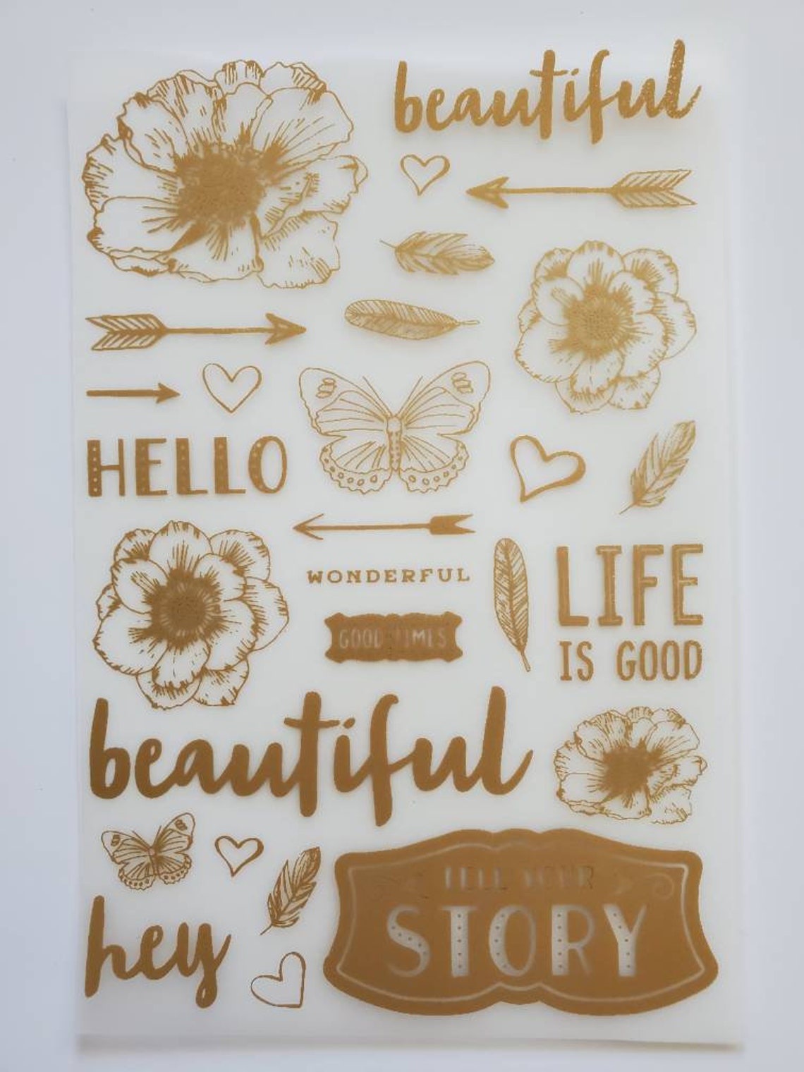 4 sheets Rub ons Transfer stickers inspirational stickers Etsy