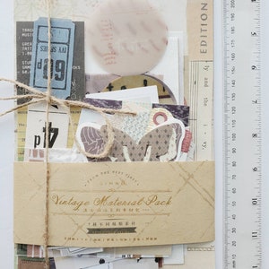 Lot de 100 pièces + kit de scrapbooking papier vintage indésirable journal éphémères papeterie décoration papier embellissement fabrication de cartes papier cartonné