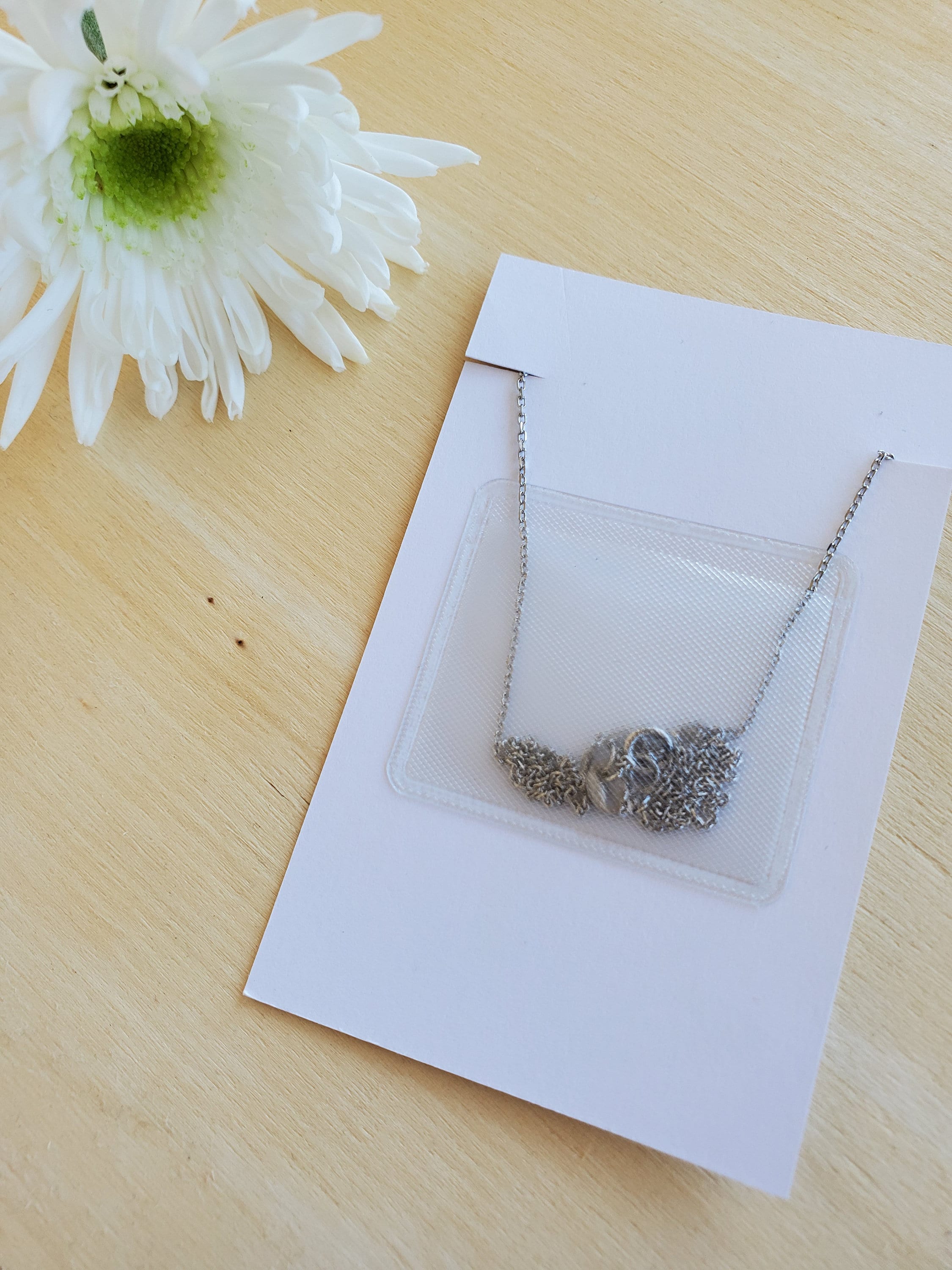 Necklace Chain Pocket Necklace Card Pouches Adhesive Etsy