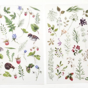 2 feuilles Rub on Transfer fleurs autocollants Scrapbooking Cardmaking junk Journal Planner embellissements décorations fleurs pressées journalisation