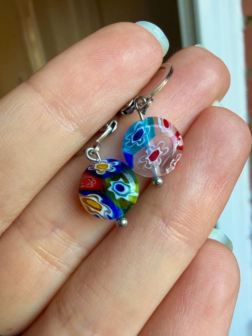 Glass Of Venice Orecchini A Palla In Vetro Di Murano Autentico - Verde Acqua, Fatti A Mano, Confezione Regalo