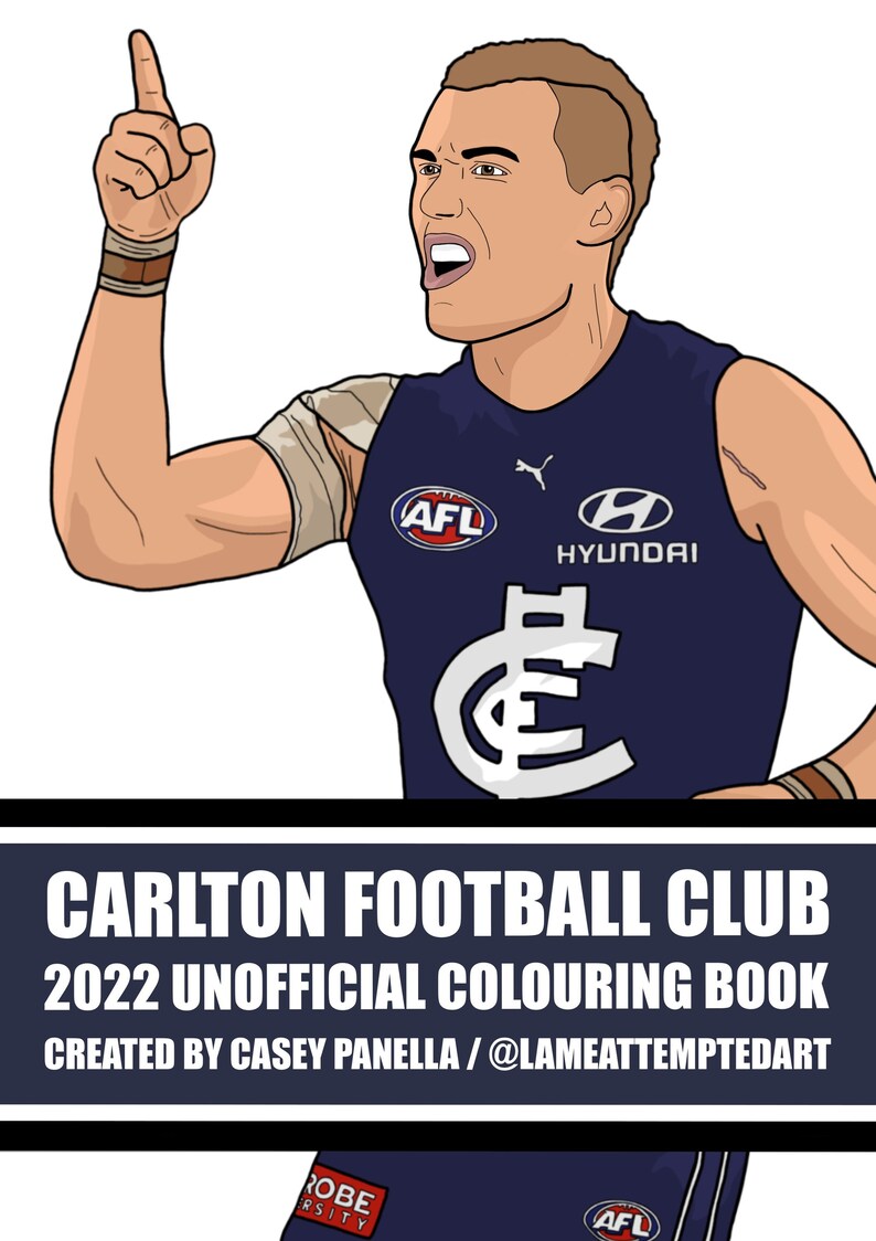 Unofficial 2022 Carlton Football Club COLOURING BOOK | Etsy