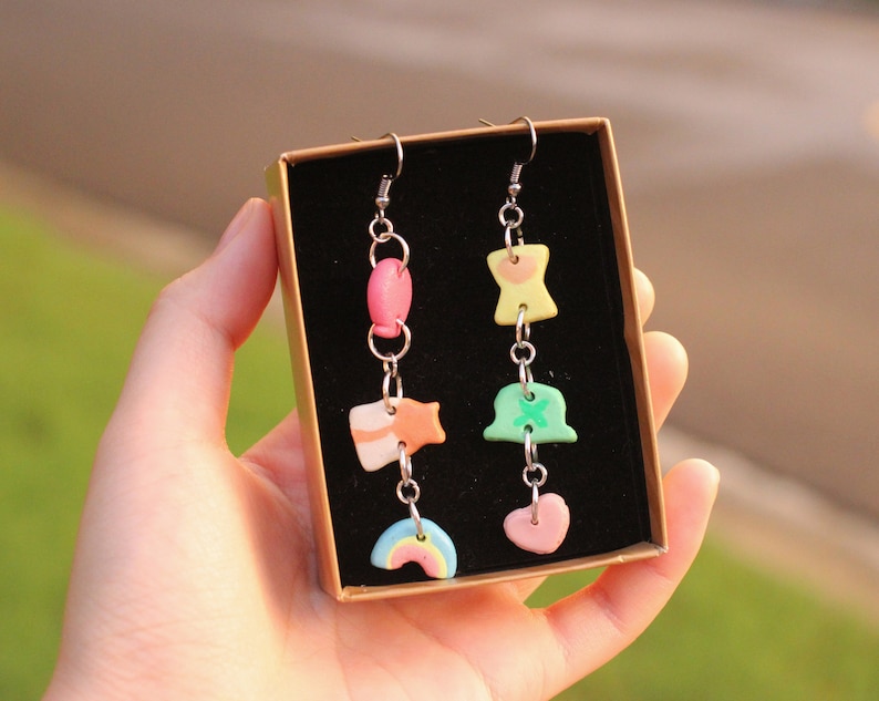 Lucky Charms Earrings Cute Polymer Clay Jewelry Gift