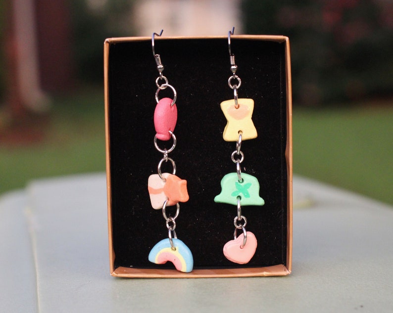 Lucky Charms Earrings Cute Polymer Clay Jewelry Gift