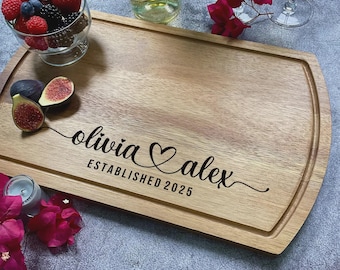 Personalized Acacia Cheese Board with Custom Engraving
