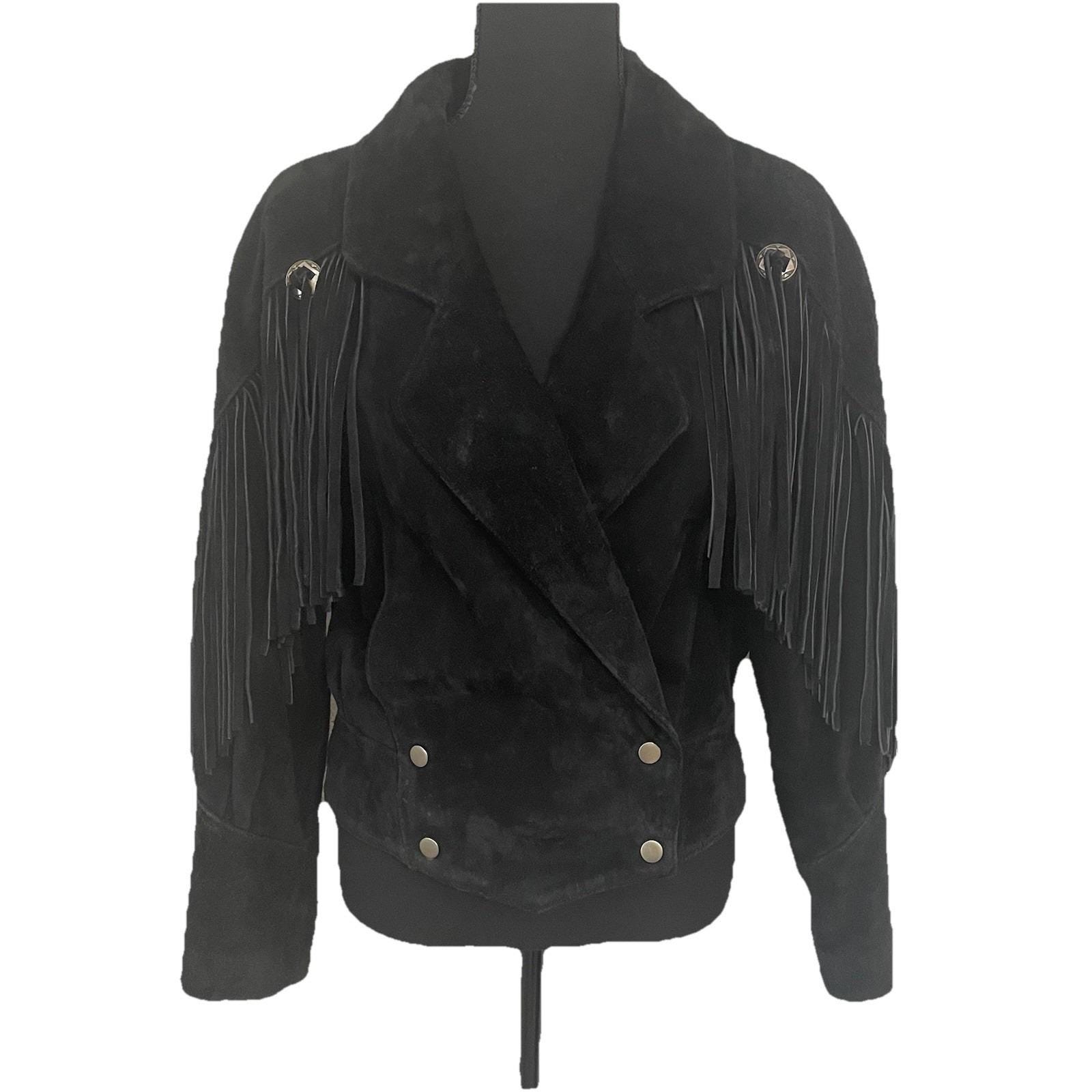 Fringe and Concho Leather Jacket - Etsy