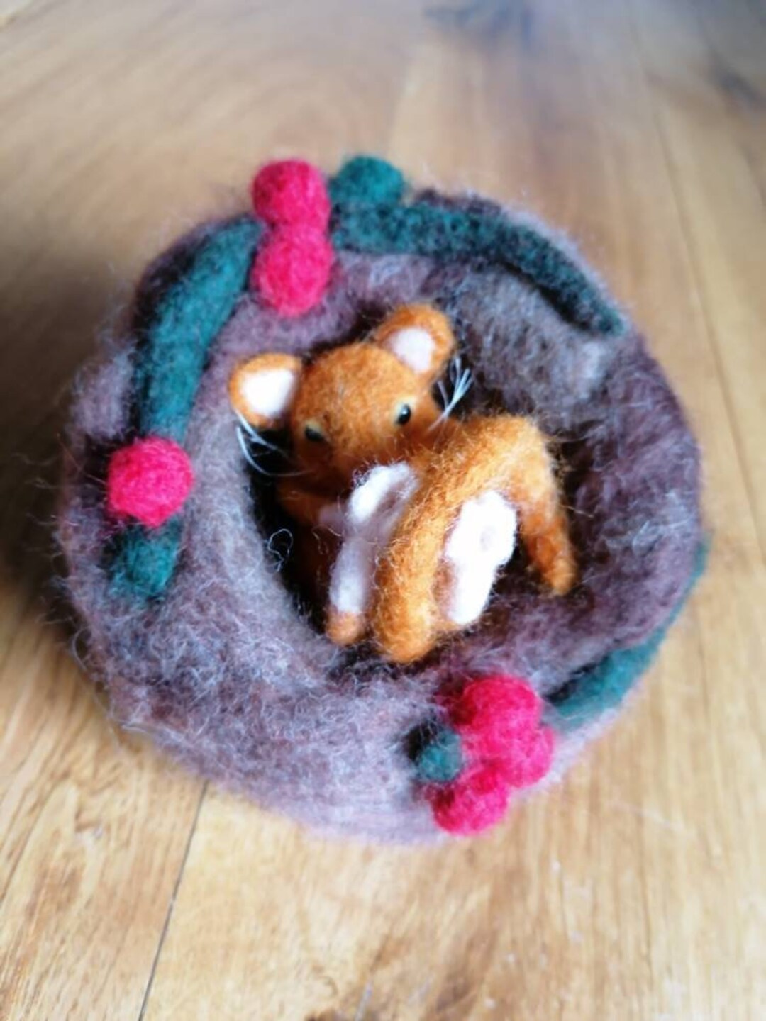Dormouse Needle Felted Dormouse in Nest Etsy UK