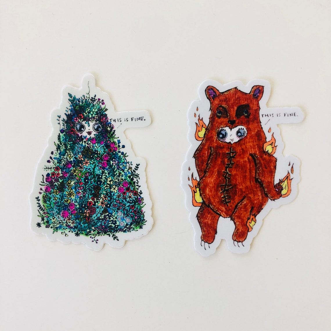 Midsommar Christian Bear Vinyl Sticker Etsy