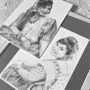 Handmade Portrait Drawing from Photos Professional Portrait Artist Near Me Portrait Drawing Personalised Portrait Custom Portrait image 5