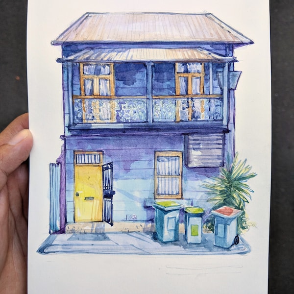 House Painting | House Portrait | House Drawing | Handmade | Premium Artist Quality | Gift Idea for Family |