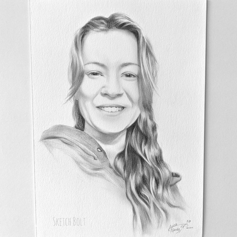 Handmade Portrait Drawing from Photos Professional Portrait Artist Near Me Portrait Drawing Personalised Portrait Custom Portrait image 6