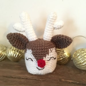 PATTERN Reindeer Chocolate Orange Cover crochet pattern
