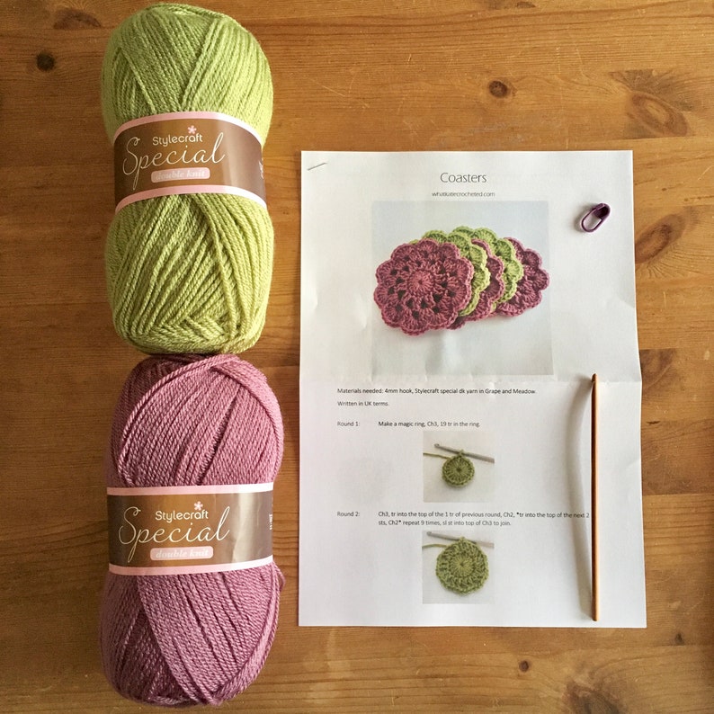 Crochet Coaster kit Etsy