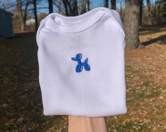 Balloon Animal Baby Bodysuit - Embroidered Baby Clothes - Cute Balloon Dog Newborn Outfit - Baby Clothes - Unisex Outfit - Baby Shower Gift