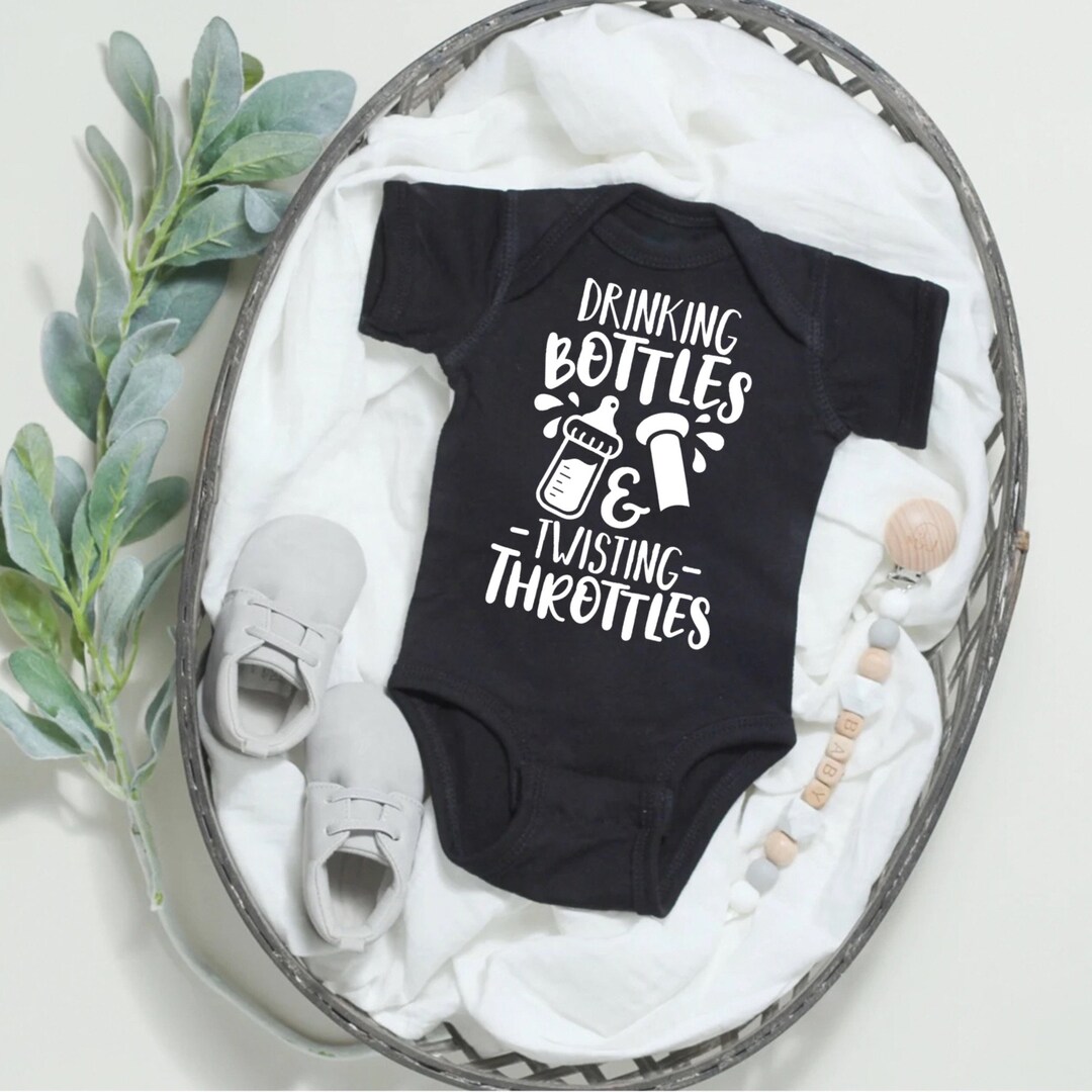 Drinking Bottles and Twisting Throttles Baby Clothes Dirt Bike Baby