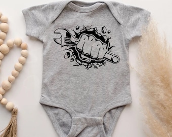 Wrench Baby Clothes | Tools Baby Boy Clothes | Mechanic Clothes | Union Baby Clothes | Baby Shower Gift | Construction Worker Clothes | Cute