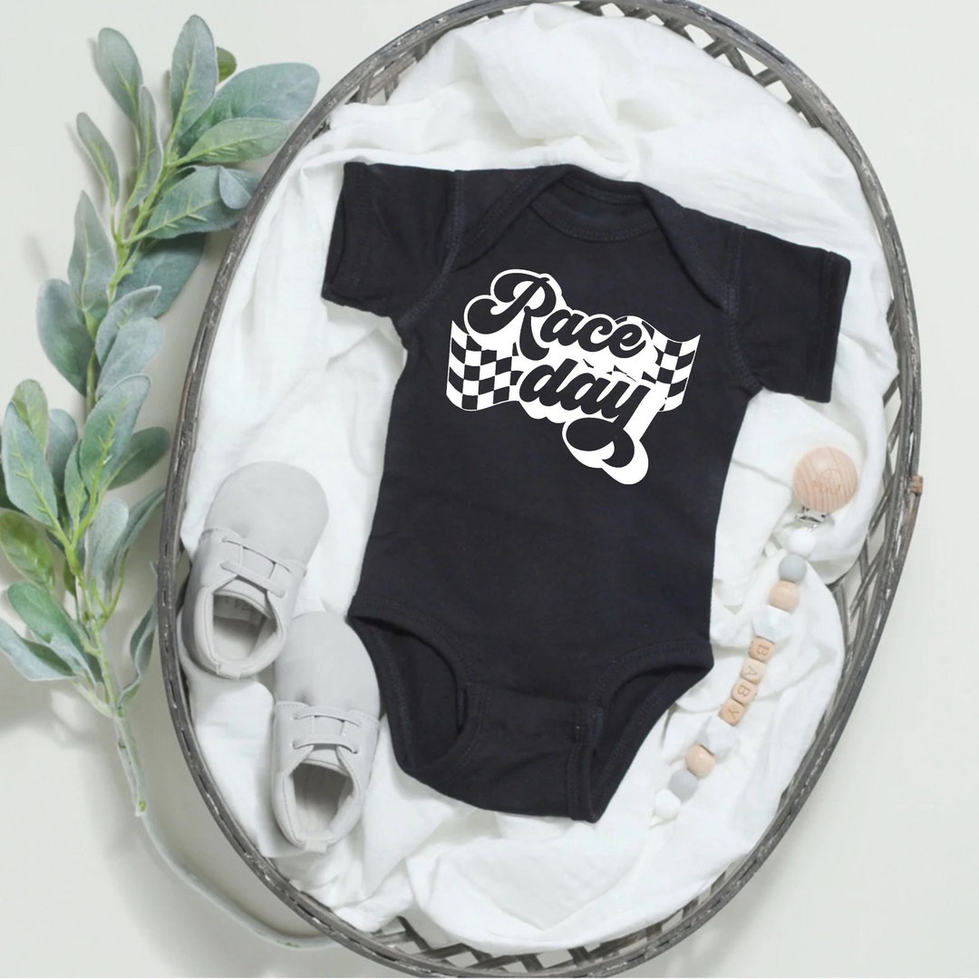 Race Day Baby Bodysuit Race Car Outfit for Races Circle Track Baby Top