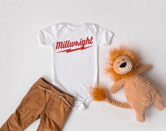 Millwright Bodysuit | Millwright Bodysuit For Babies | Newborn Millwright | Union Bodysuit | Tradesman Baby Clothes | Baby Shower Gift