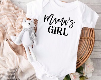 Mama's Girl Baby Bodysuit | Mini Me Baby Girl Clothes | Mother's Day Gift Idea | New Mom Baby Outfit | Baby Shower Gift | Girl Mom Bodysuit