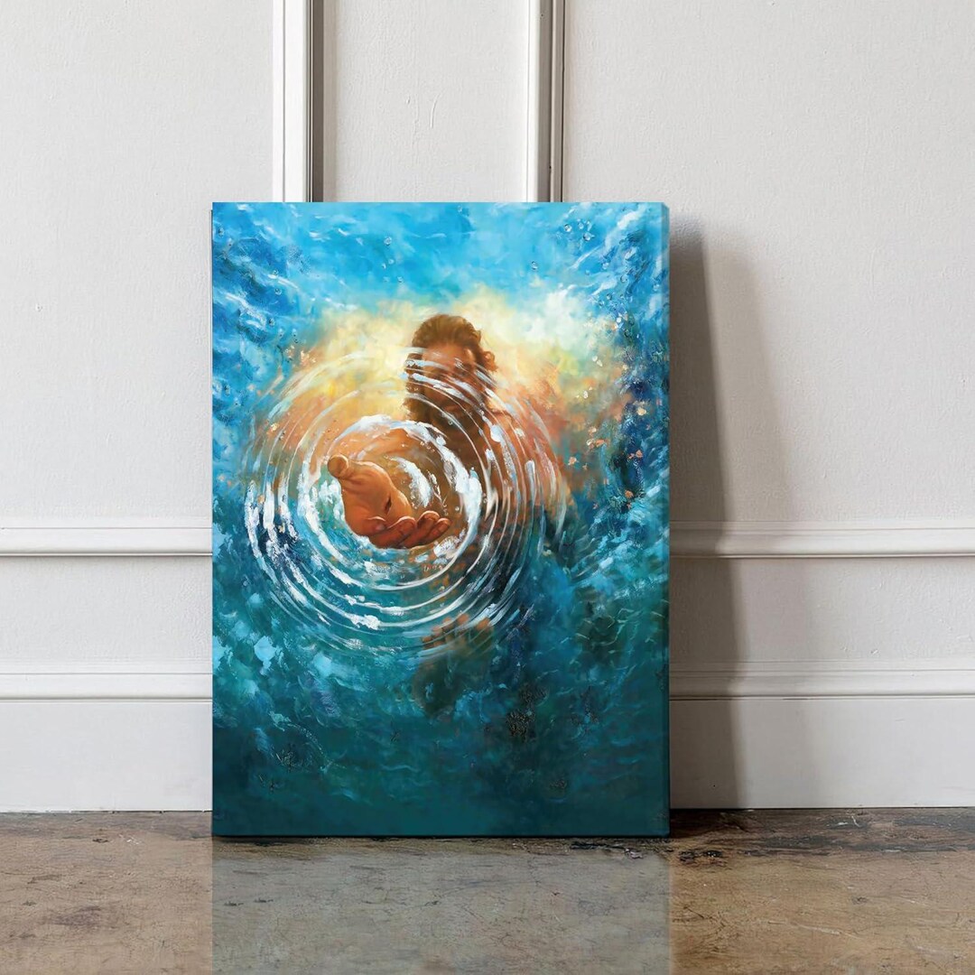 Jesus Christ Poster Wall Art the Hand of God Christian Painting Print ...