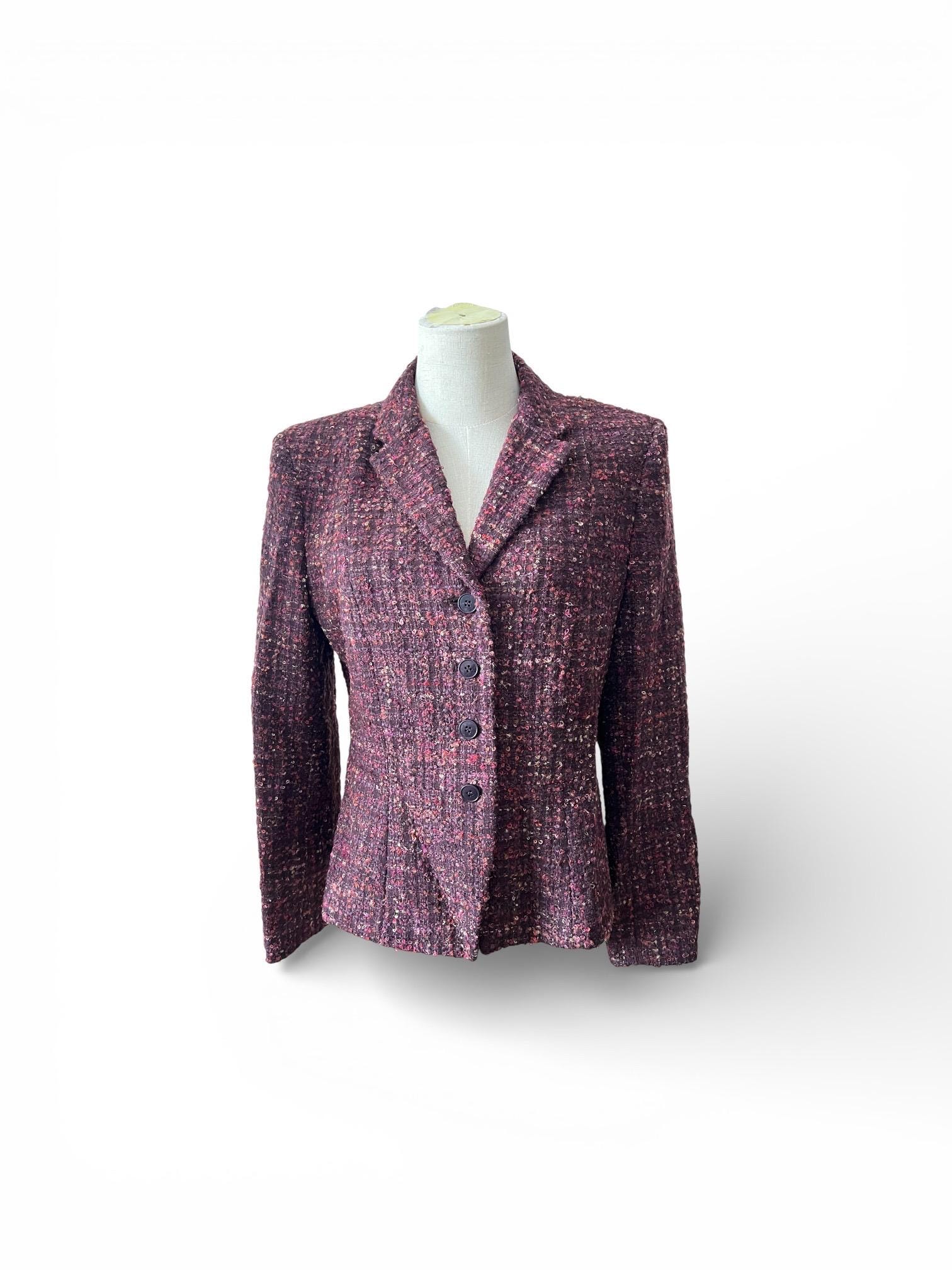 Veste Blazer Femme Jones New York - Laine Orange - Taille 10 (Très Bon état)