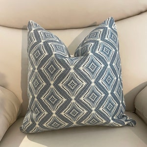 Poszewka na poduszkę dekoracyjną Blue Diamond Geo Woven Heavyweight, ręcznie robiona