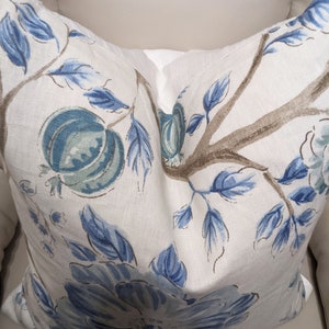 Kravet "errington" Lake Blue Decorative Pillow Cover - 100% Linen Large ...