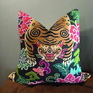 NEW! Tibet Tiger Eye Designer Decorative Pillow Cover - Vibrant, Multi color