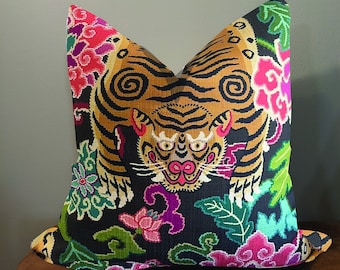 NEW! Tibet Tiger Eye Designer Decorative Pillow Cover - Vibrant, Multi color