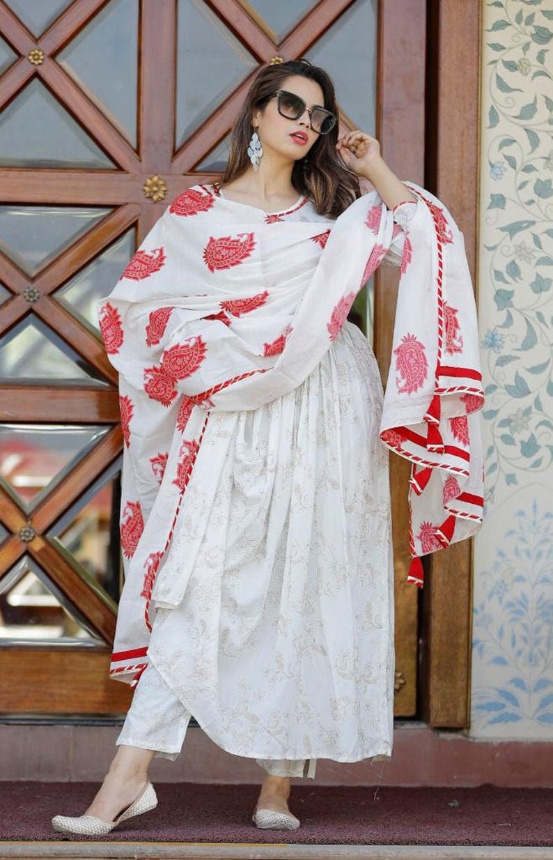 Indian kurti with pant with Dupatta Indian kurti for women Indian kurta women indian kurti tops kurti for women kurti palazzo Indian Dress