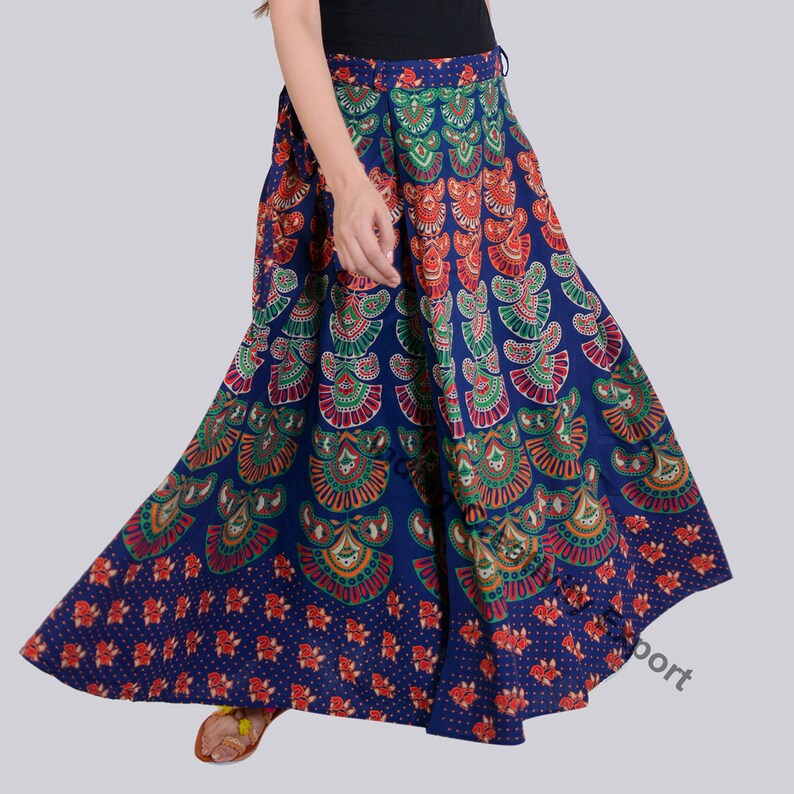 Cotton Skirt Boho Skirt Printed Skirt Hippie Skirt Wrap Skirt Maxi Skirt Long Skirt Bohemian Skirt Summer Skirt Skirt For Women Indian Skirt