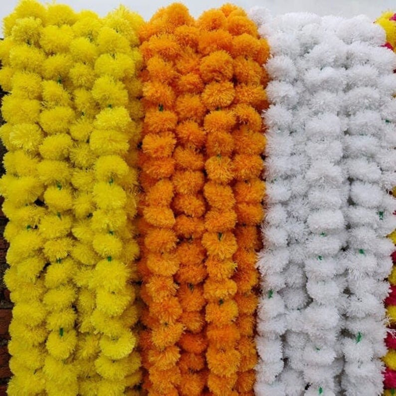 Wholesale 200 Artificial Marigold Flower Decor Garlands Vine Etsy