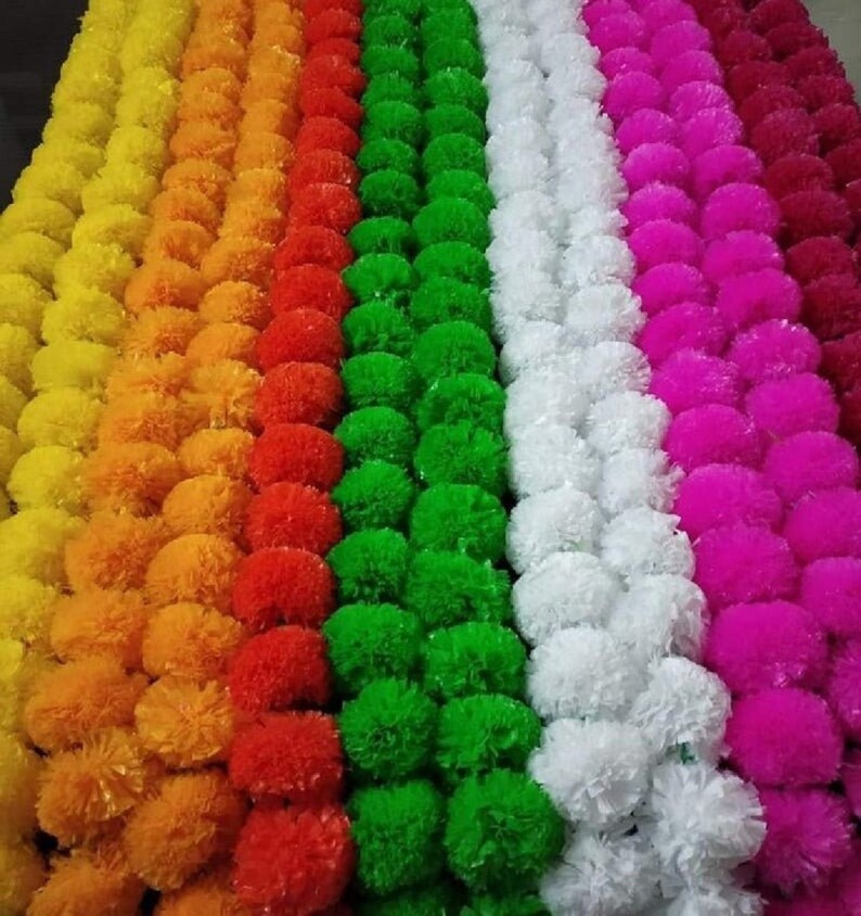 200 Wholesale Artificial Marigold Flower Decor Garlands Vine Etsy