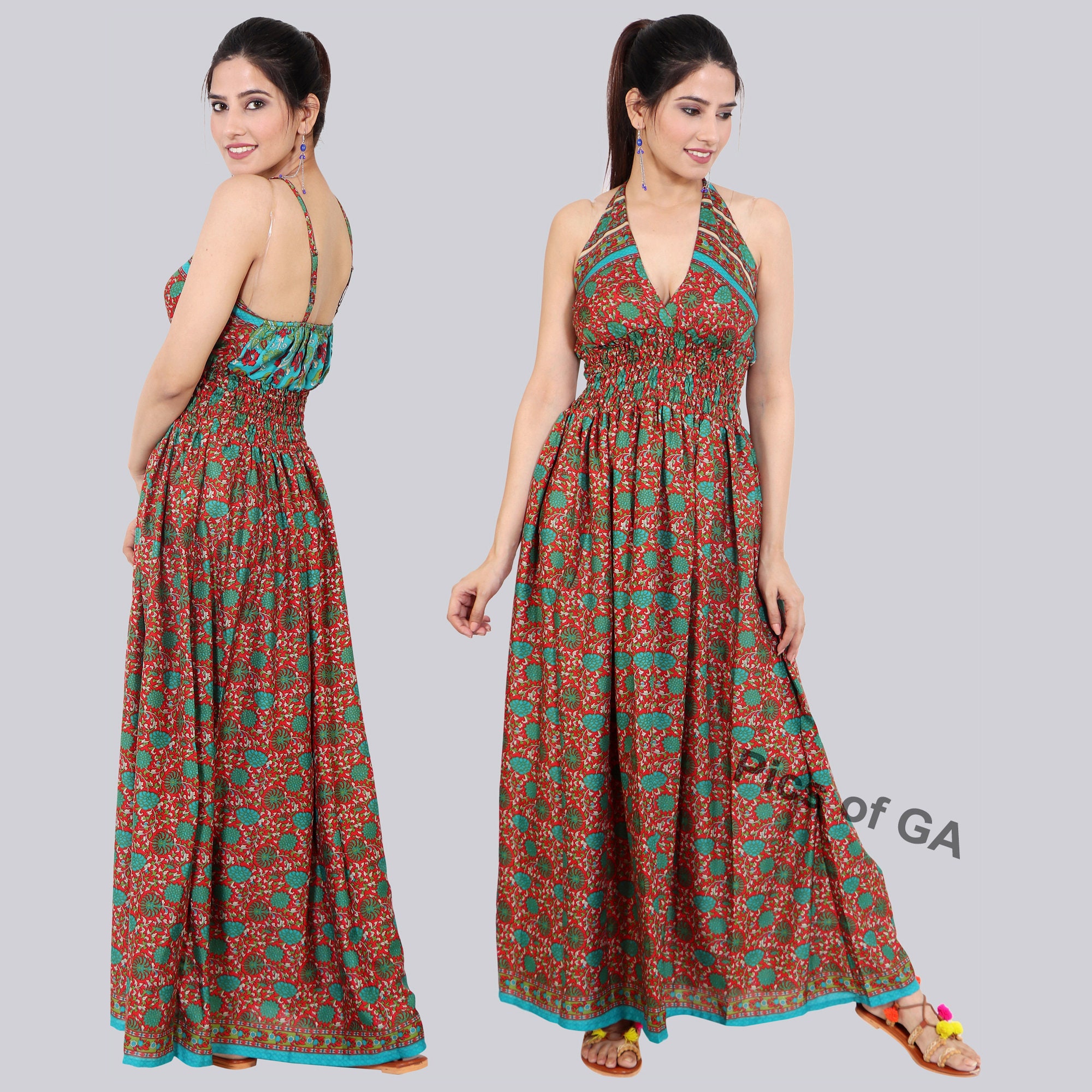 Silk Maxi Dress Indian Dress Colorful maxi Women Lounge | Etsy