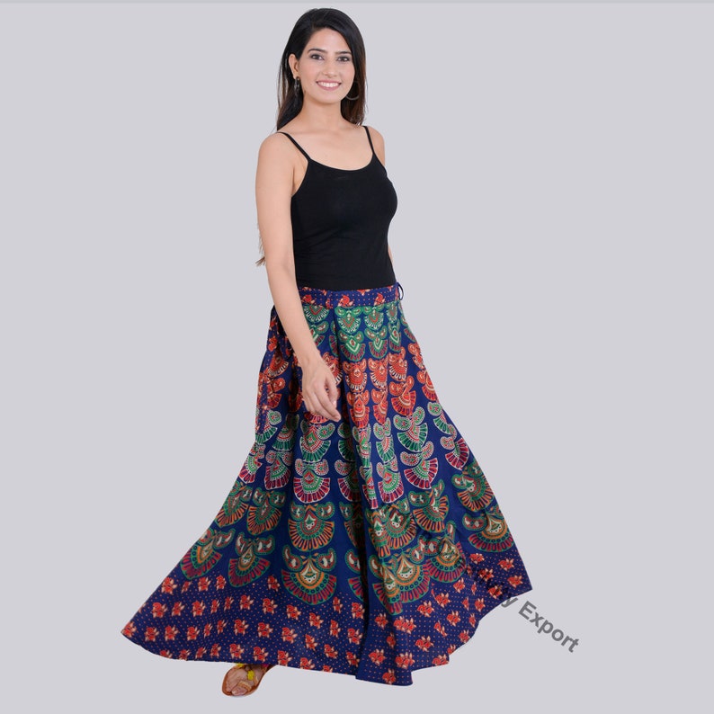 Cotton Skirt Boho Skirt Printed Skirt Hippie Skirt Wrap Skirt Maxi Skirt Long Skirt Bohemian Skirt Summer Skirt Skirt For Women Indian Skirt