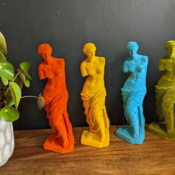 Beautiful Flocked Venus De Milo Ornament Figure | Great Bright Gift | Quirky Homeware