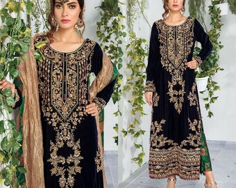 velvet wedding dresses pakistani